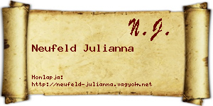Neufeld Julianna névjegykártya
